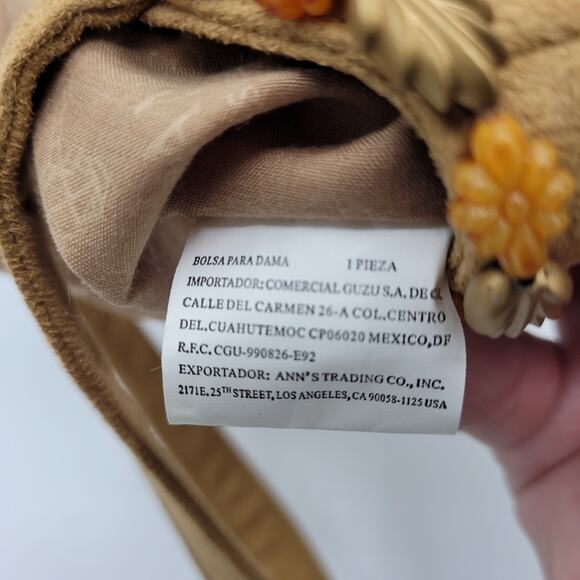 Vintage Elcanti Accessories Boho Beaded Festival Fringe Faux Suede Shoulder Bag - Picture 15 of 16